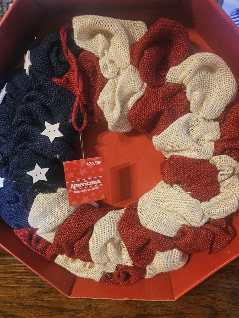 (2) 4th Of July NEW! Lovely Americana Patriotic Red, White & Blue- 2 Wreathes